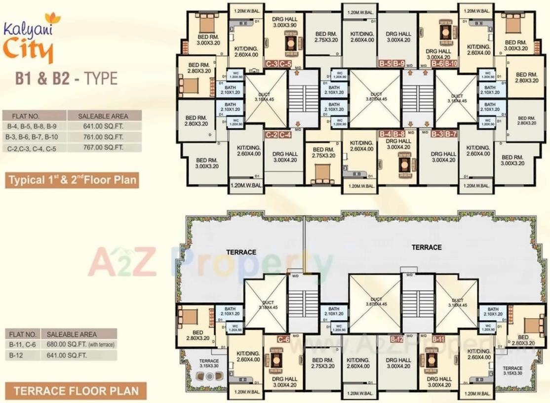 Layout of real estate project Kalyani City located at Aurangabad-m-corp, Aurangabad, Maharashtra