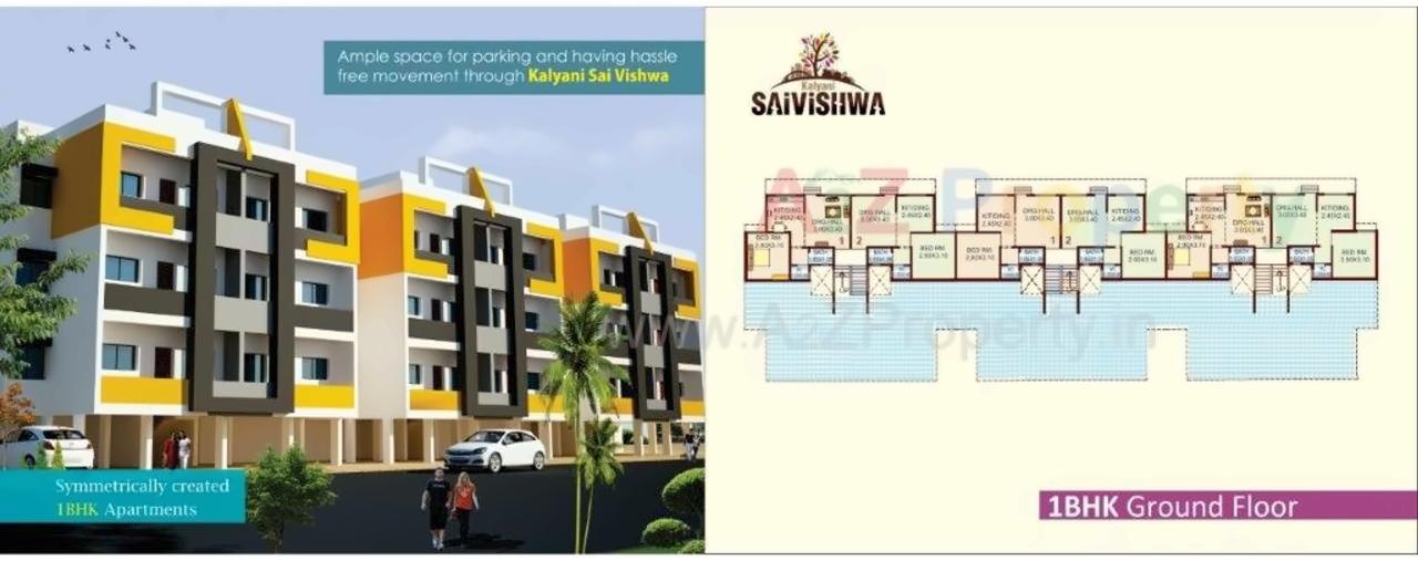 Layout of real estate project Kalyani Sai Vishwa located at Aurangabad-m-corp, Aurangabad, Maharashtra