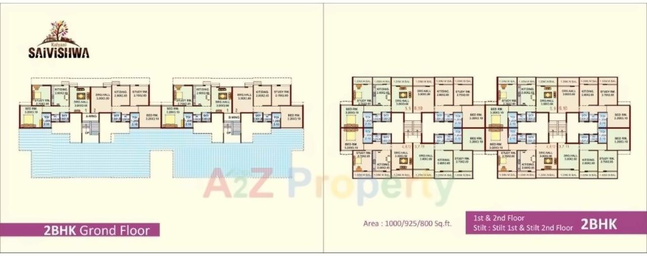 Layout of real estate project Kalyani Sai Vishwa located at Aurangabad-m-corp, Aurangabad, Maharashtra