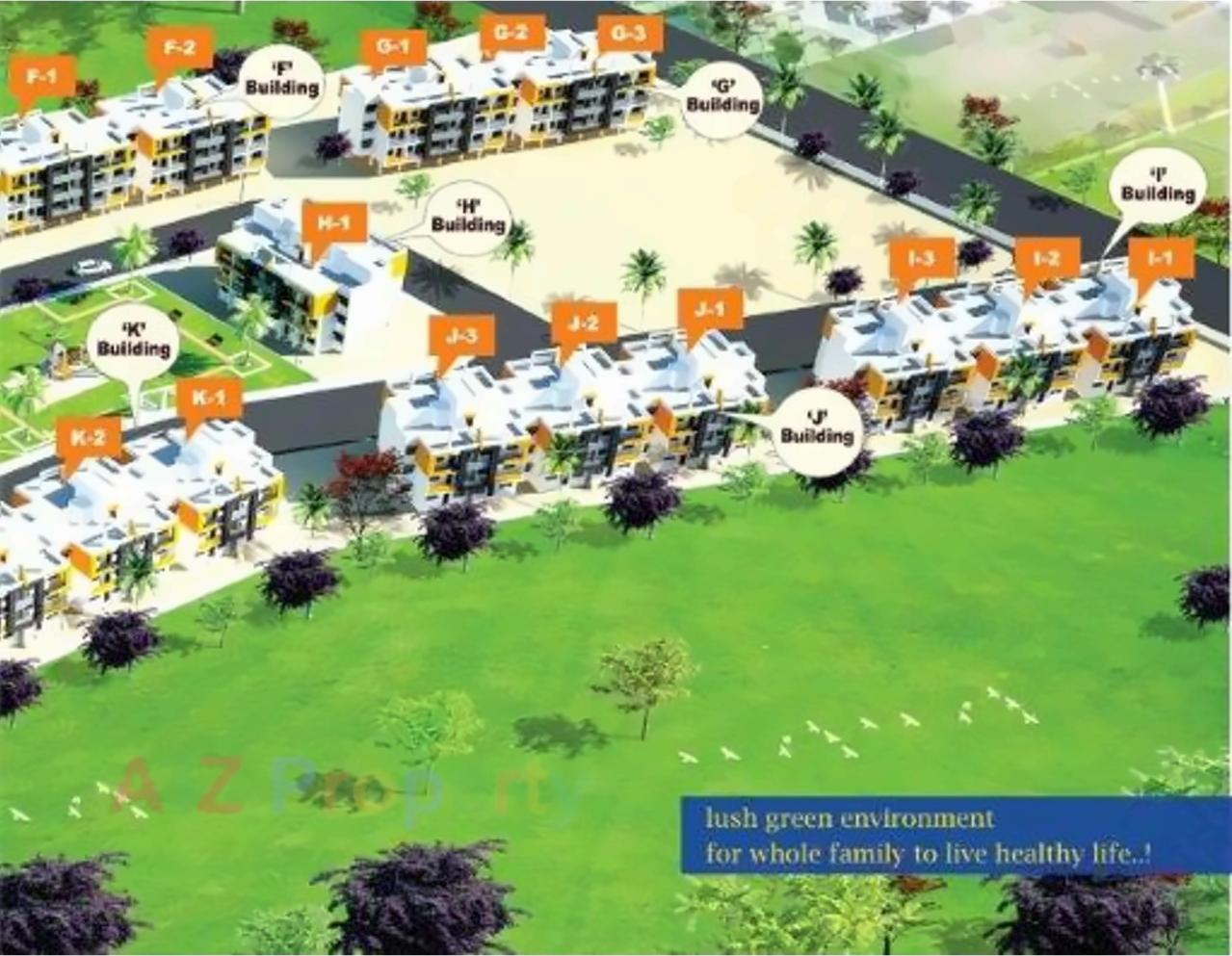 3D Elevation of real estate project Kalyani Sai Vishwa located at Aurangabad-m-corp, Aurangabad, Maharashtra