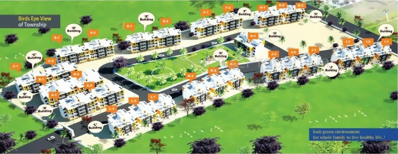 3D Elevation of real estate project Kalyani Sai Vishwa located at Aurangabad-m-corp, Aurangabad, Maharashtra