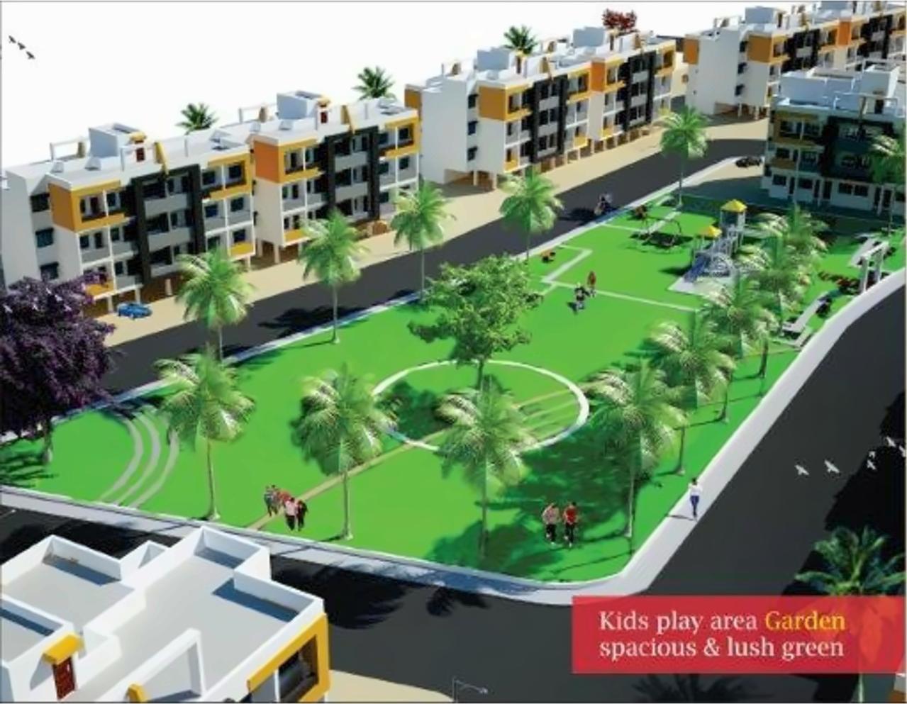3D Elevation of real estate project Kalyani Sai Vishwa located at Aurangabad-m-corp, Aurangabad, Maharashtra