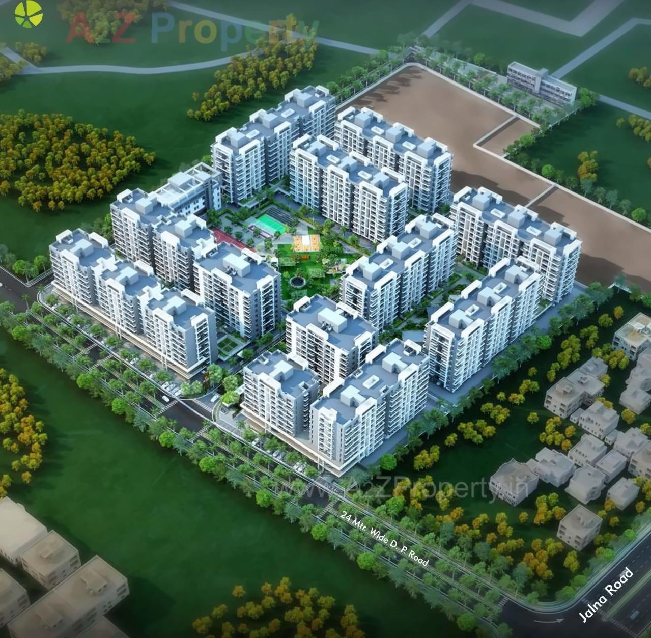 3D Elevation of real estate project My World located at Aurangabad-m-corp, Aurangabad, Maharashtra