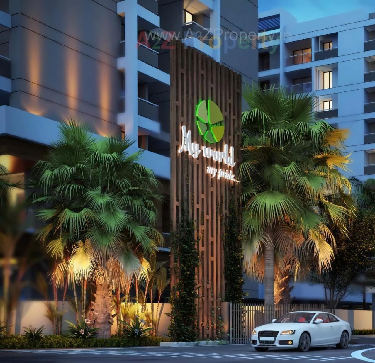 3D Elevation of real estate project My World located at Aurangabad-m-corp, Aurangabad, Maharashtra