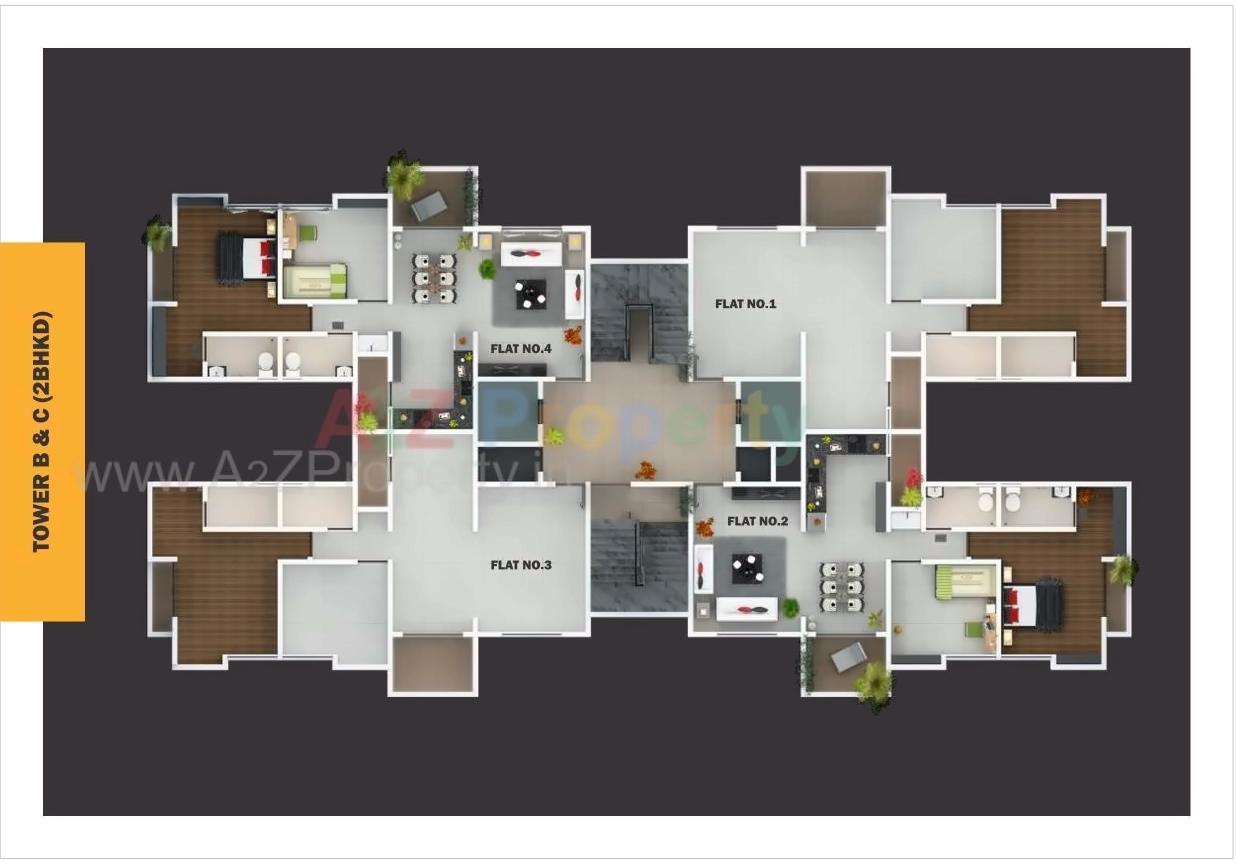 Layout of real estate project Oasis Insignia located at Aurangabad-m-corp, Aurangabad, Maharashtra