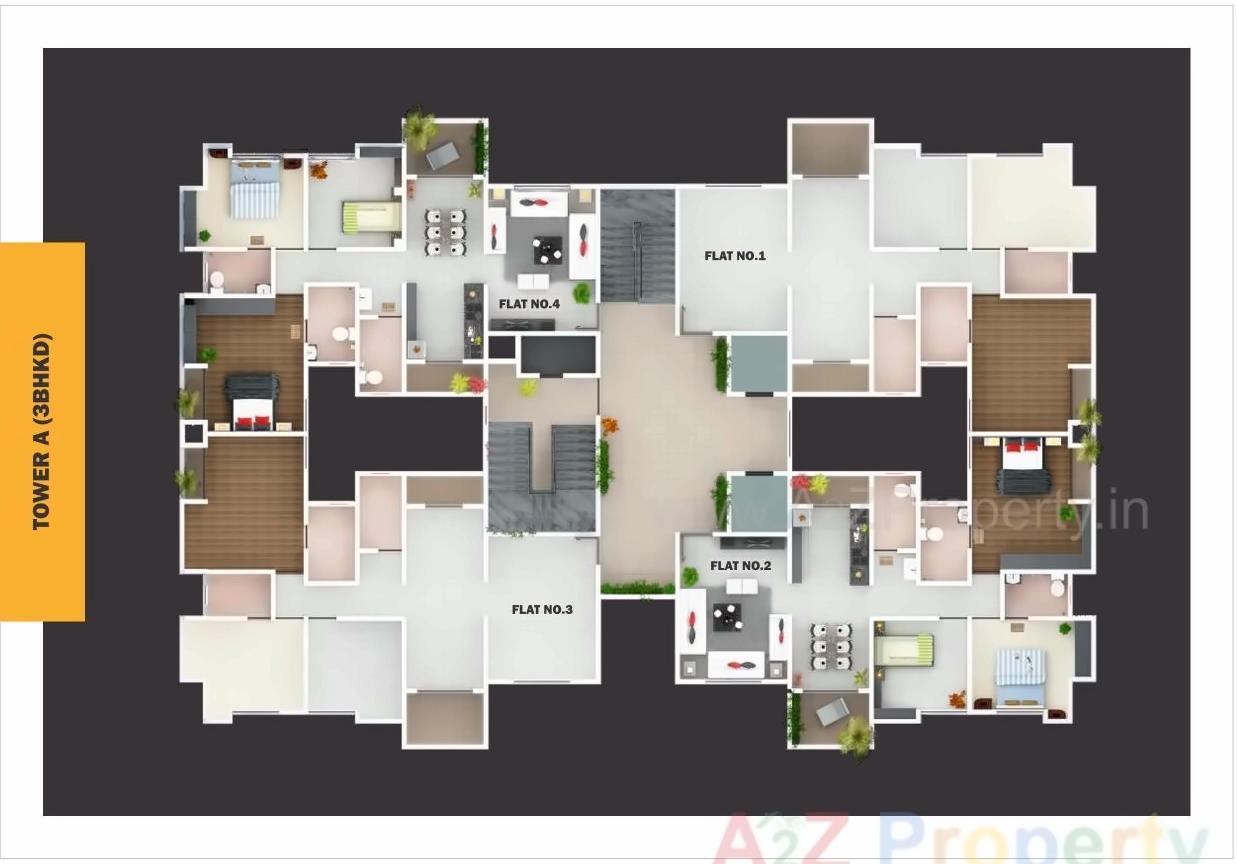 Layout of real estate project Oasis Insignia located at Aurangabad-m-corp, Aurangabad, Maharashtra