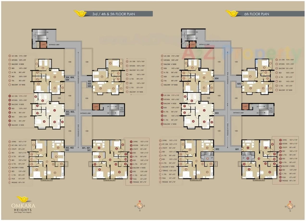 Layout of real estate project Omkara Heights located at Aurangabad-cb, Aurangabad, Maharashtra