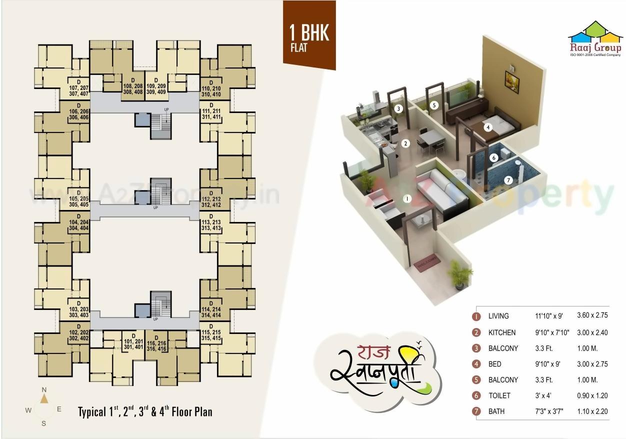 Layout of real estate project Raaj Swapnapurti located at Tisgaon, Aurangabad, Maharashtra