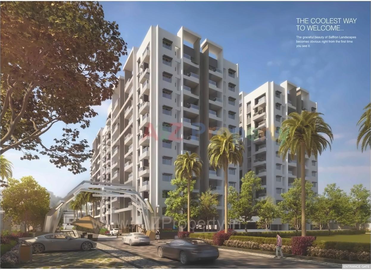 3D Elevation of real estate project Saffron Landscapes located at Aurangabad-m-corp, Aurangabad, Maharashtra