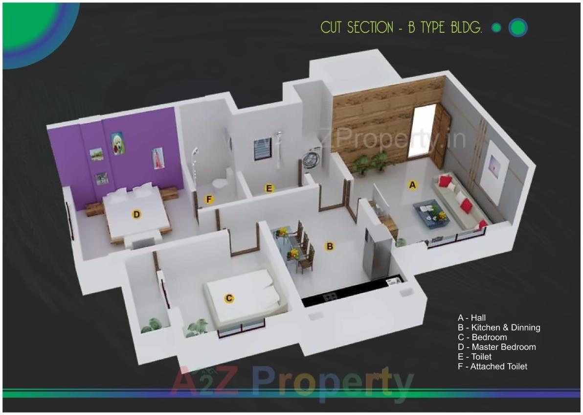 Layout of real estate project Sara Gokuldham located at Aurangabad-m-corp, Aurangabad, Maharashtra