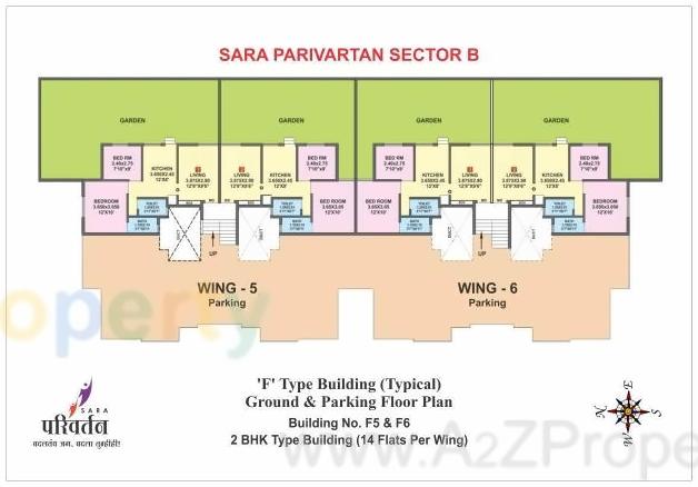 Layout of real estate project Sara Parivartan   Sector E located at Sawangi, Aurangabad, Maharashtra