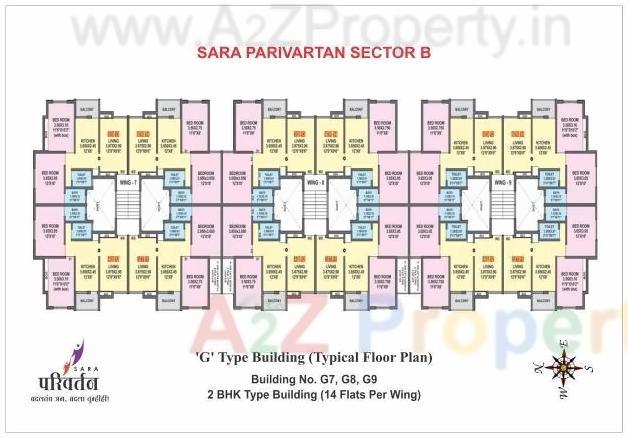 Layout of real estate project Sara Parivartan   Sector E located at Sawangi, Aurangabad, Maharashtra