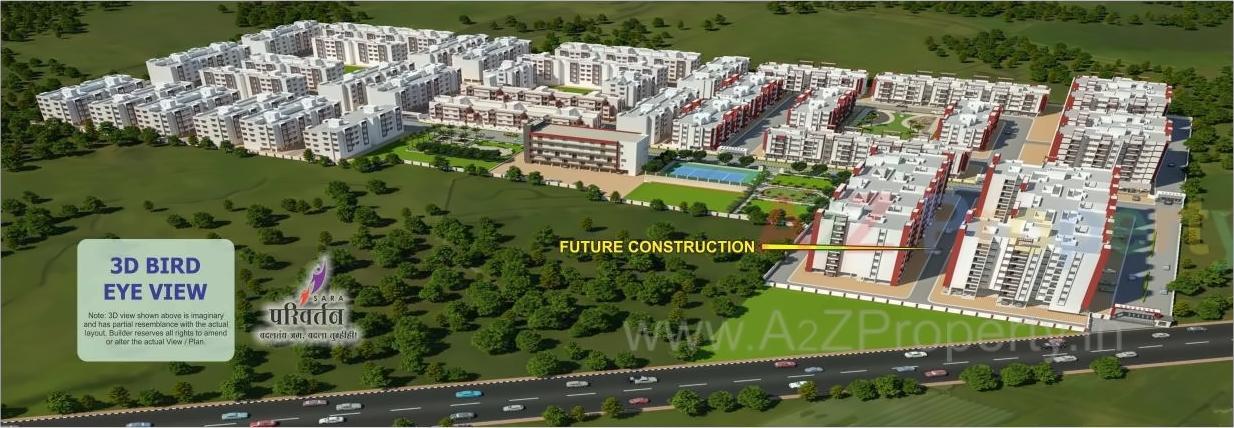 3D Elevation of real estate project Sara Parivartan   Sector E located at Sawangi, Aurangabad, Maharashtra