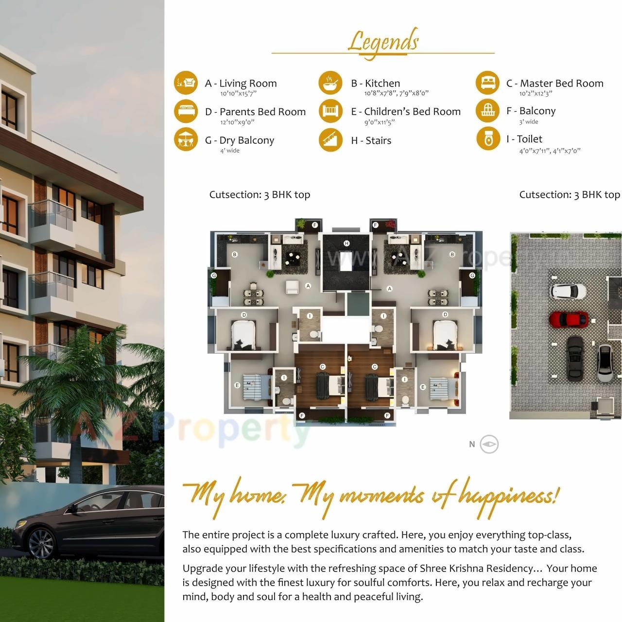 Layout of real estate project Shree Krishna Residency located at Golwadi, Aurangabad, Maharashtra