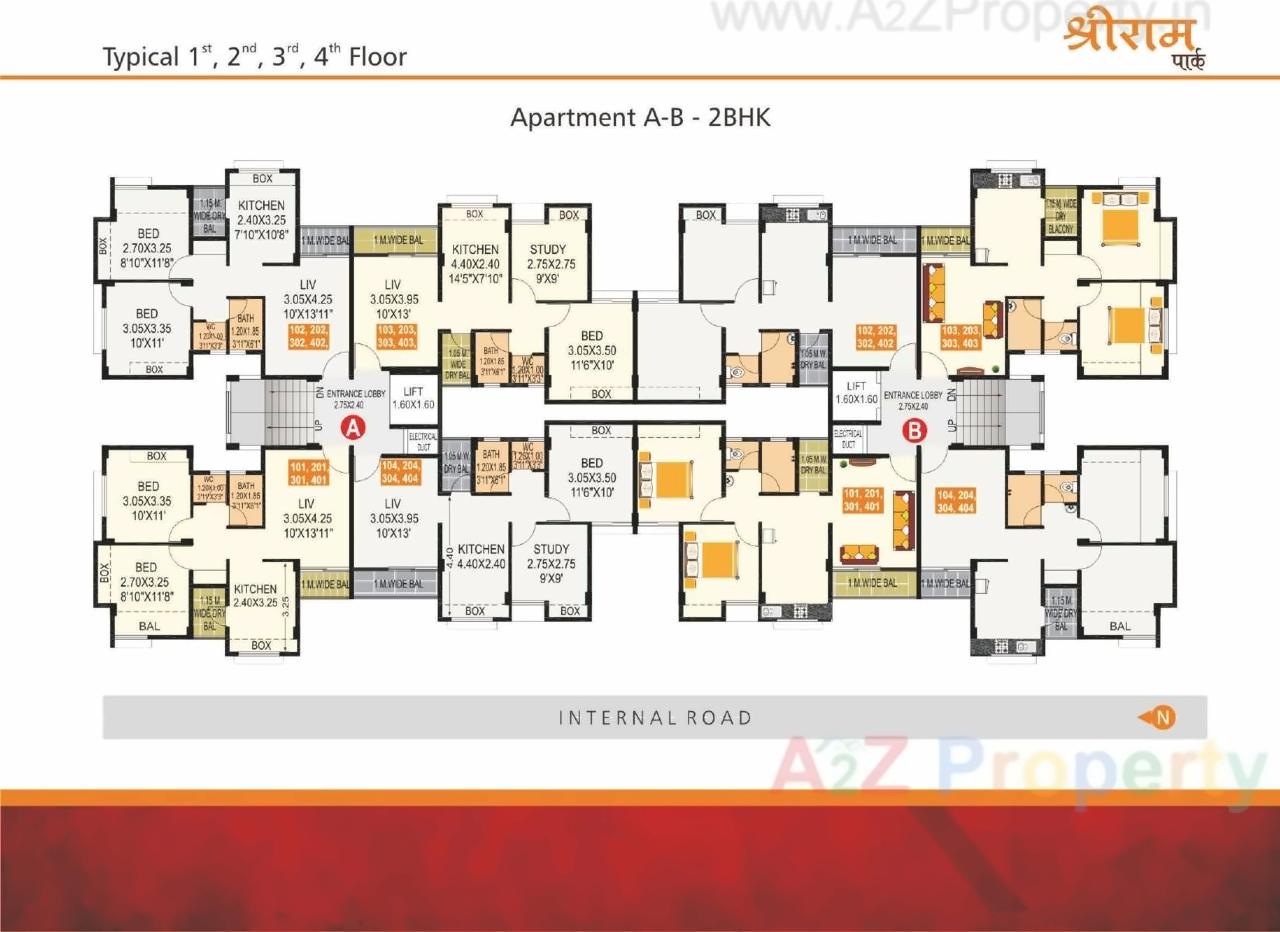 Layout of real estate project Shriram Park located at Aurangabad-m-corp, Aurangabad, Maharashtra
