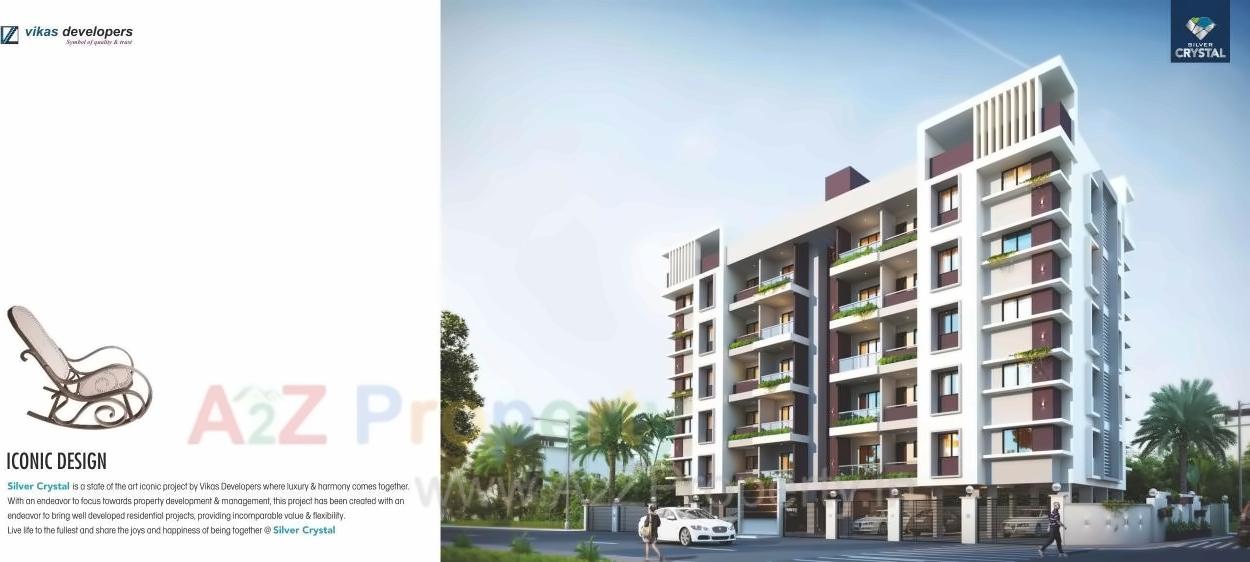 3D Elevation of real estate project Silver Crystal located at Aurangabad-m-corp, Aurangabad, Maharashtra