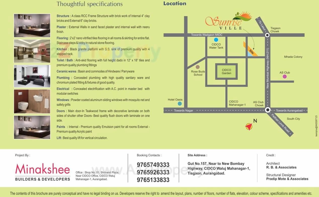  of real estate project Sunrise Ville located at Tisgaon, Aurangabad, Maharashtra