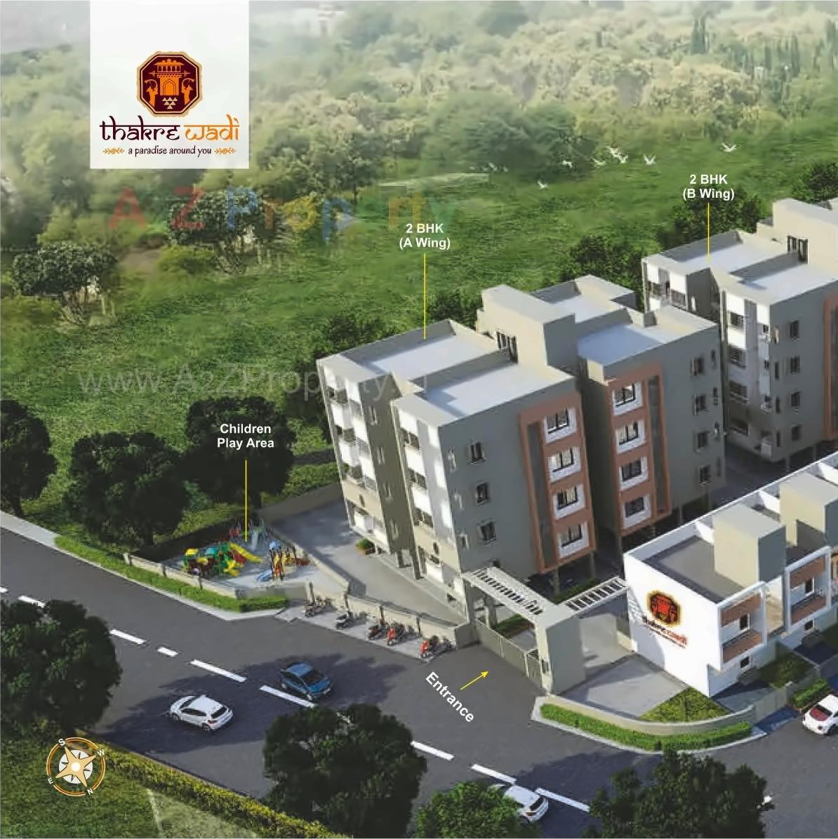 3D Elevation of real estate project Thakrewadi located at Chandrapur-m-cl, Chandrapur, Maharashtra