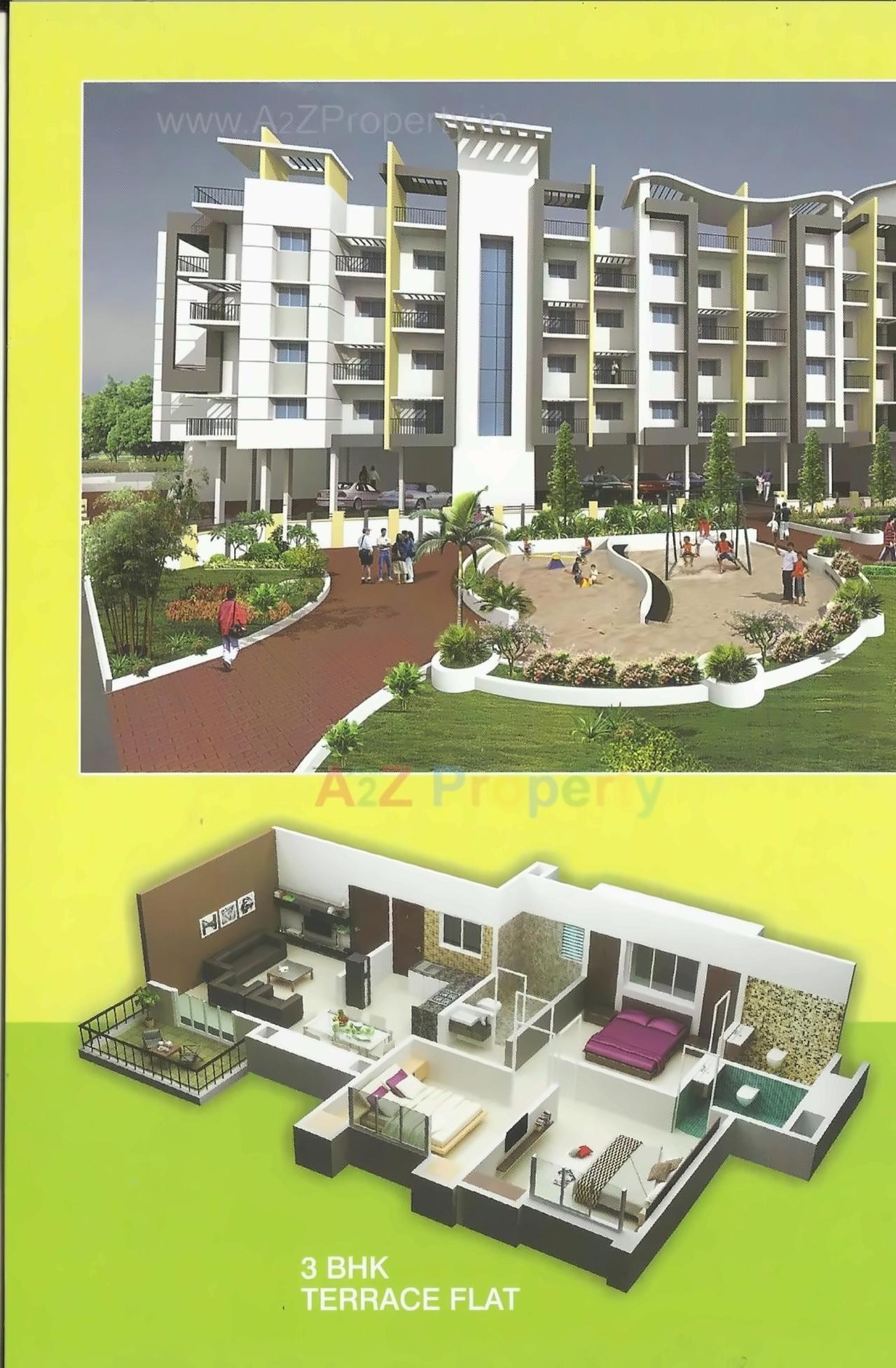 3D Elevation of real estate project Arihant Residency located at Kolhapur-m-corp, Kolhapur, Maharashtra