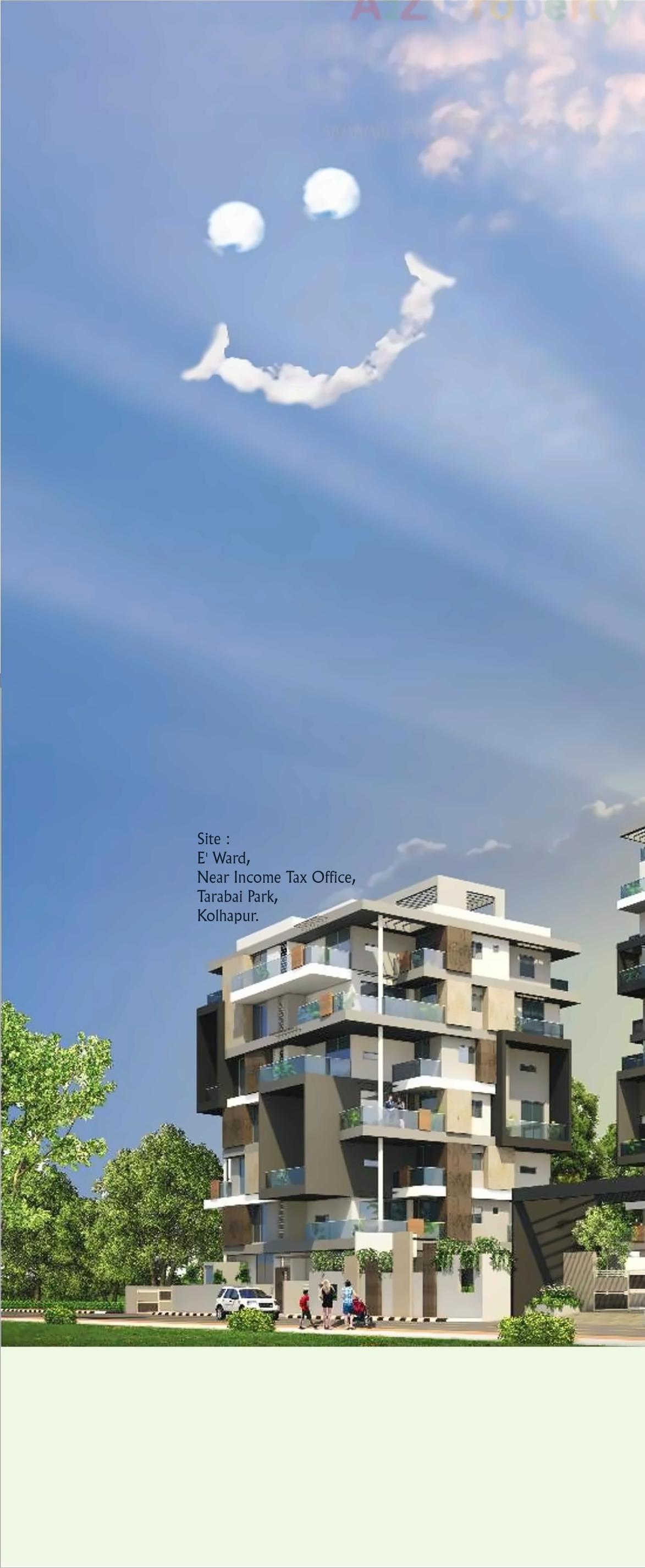 3D Elevation of real estate project Clyde Homes located at Kolhapur-m-corp, Kolhapur, Maharashtra