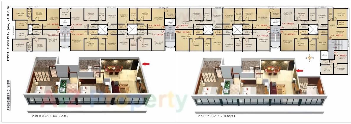 Layout of real estate project A  M  Residency located at E400010, MumbaiCity, Maharashtra