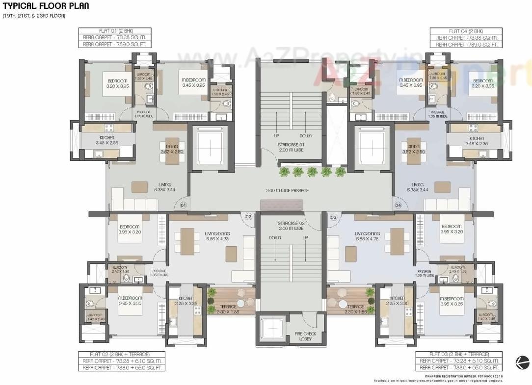 Layout of real estate project Aangan located at Gnorth400016, MumbaiCity, Maharashtra