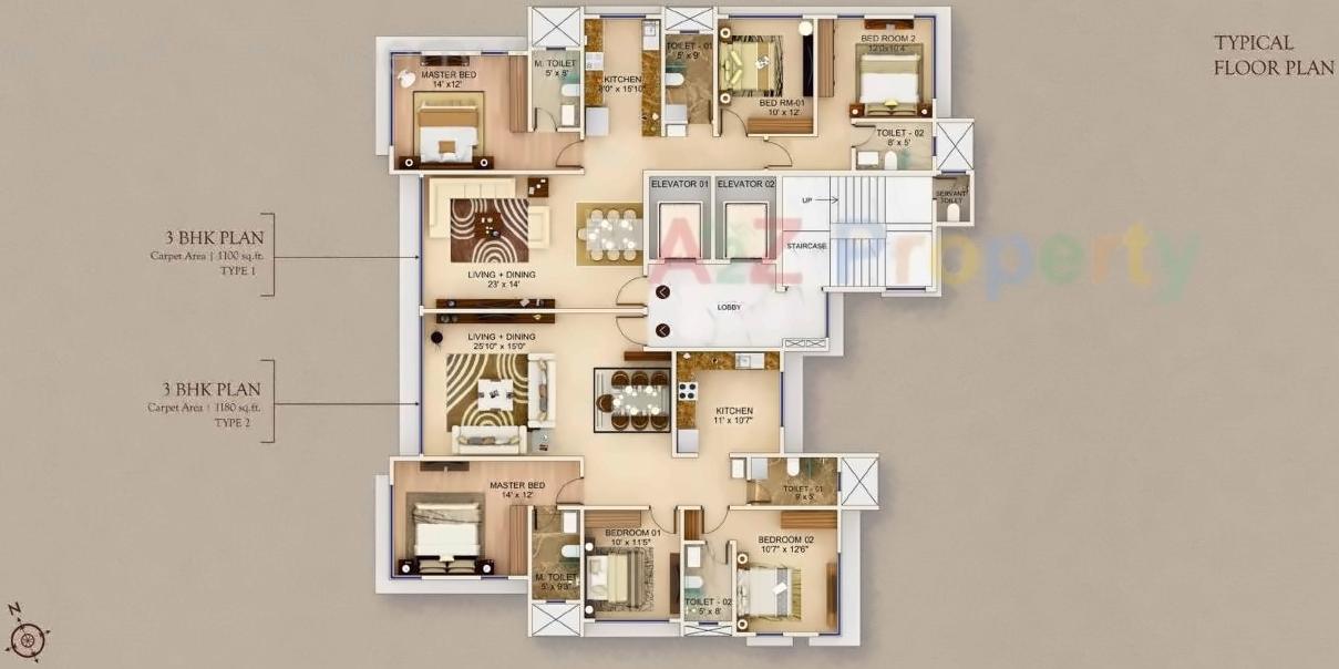 Layout of real estate project Aaradhya Signature located at Fnorth400022, MumbaiCity, Maharashtra
