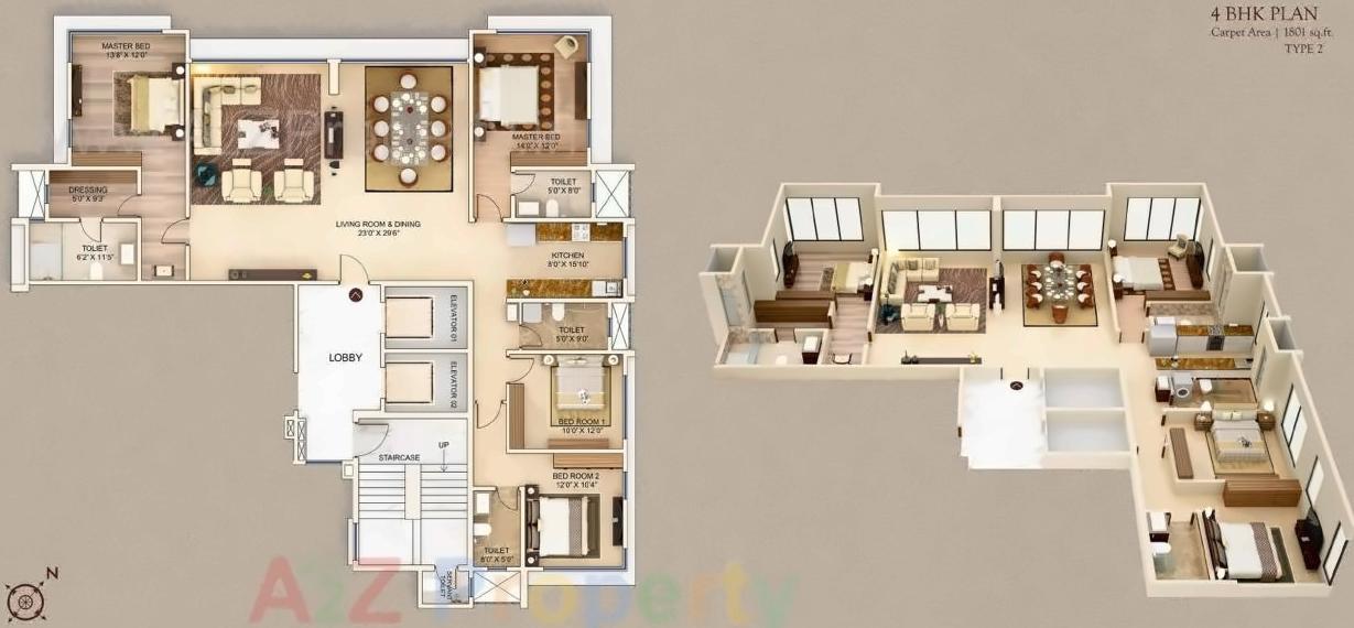 Layout of real estate project Aaradhya Signature located at Fnorth400022, MumbaiCity, Maharashtra