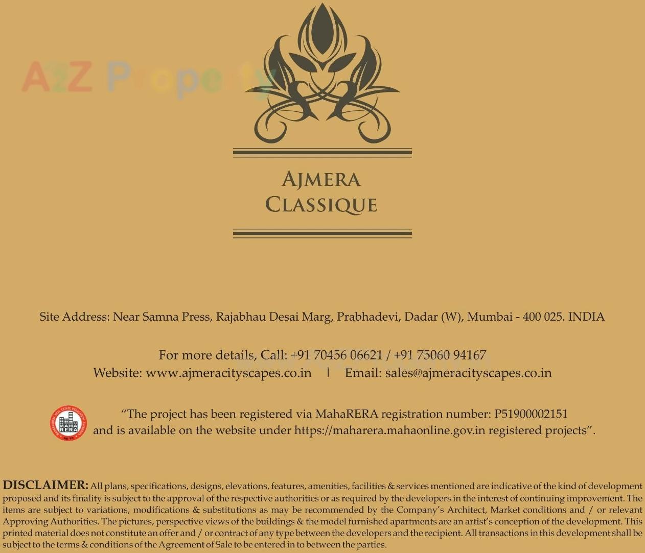  of real estate project Ajmera Classique located at Mumbai-city, MumbaiCity, Maharashtra