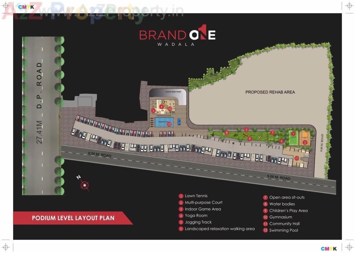 Layout of real estate project Brand One Wadala located at Fnorth400037, MumbaiCity, Maharashtra