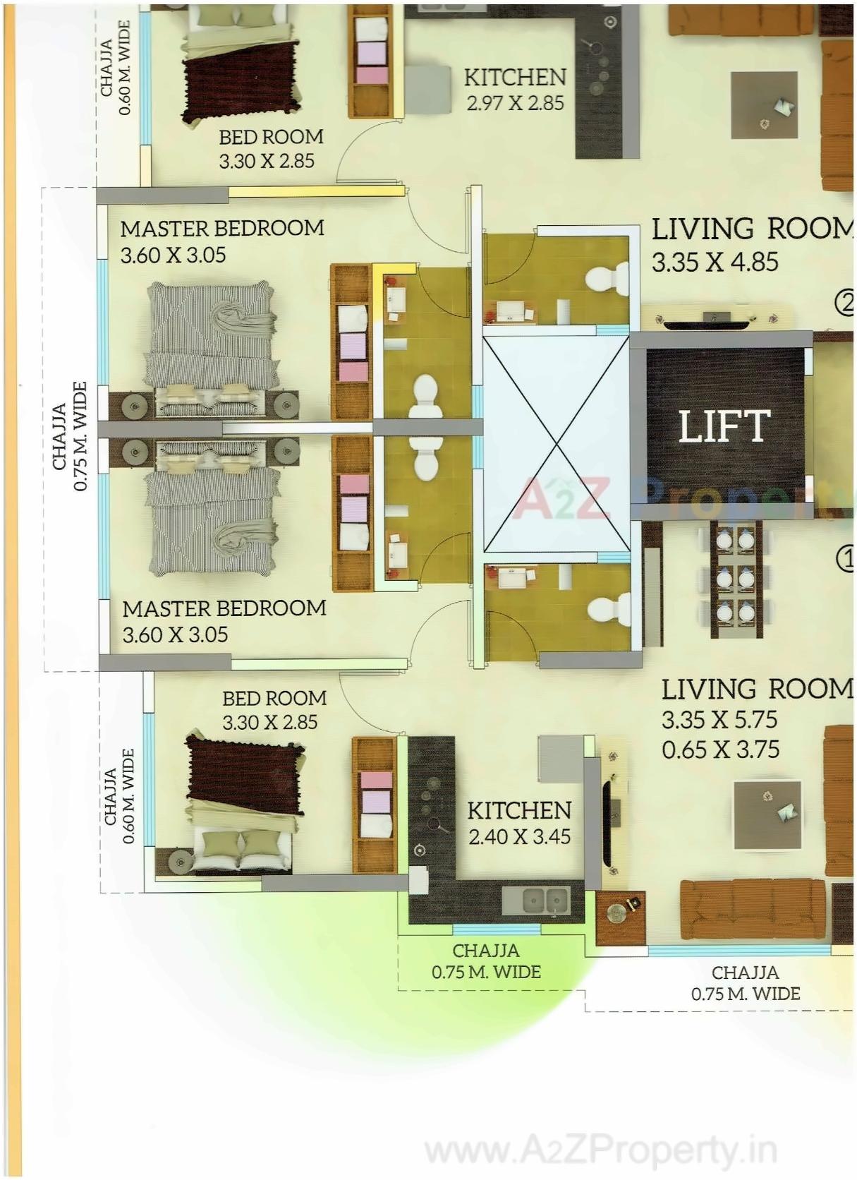 Layout of real estate project Daffodil Heights located at Mumbai-city, MumbaiCity, Maharashtra