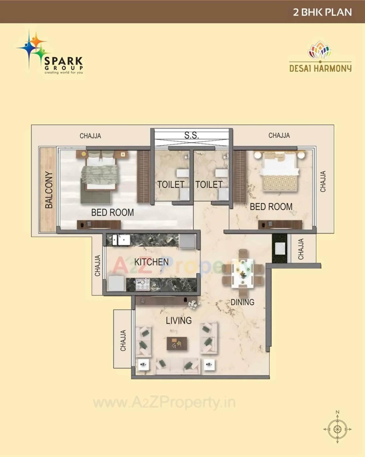 Layout of real estate project Desai Harmony located at Mumbai-city, MumbaiCity, Maharashtra