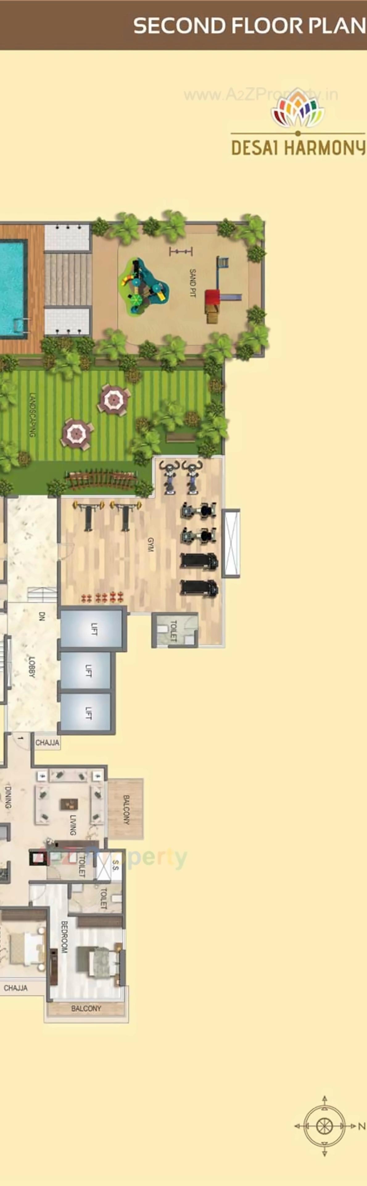 Layout of real estate project Desai Harmony located at Mumbai-city, MumbaiCity, Maharashtra