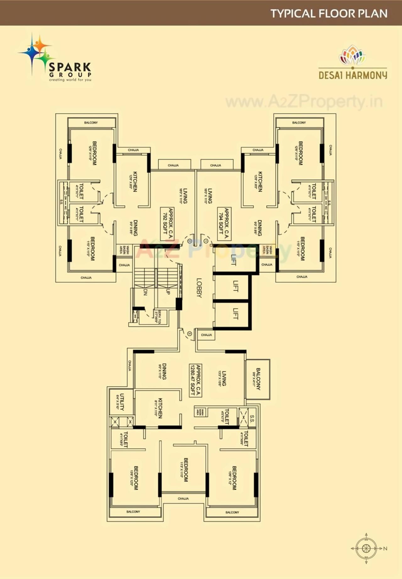 Layout of real estate project Desai Harmony located at Mumbai-city, MumbaiCity, Maharashtra