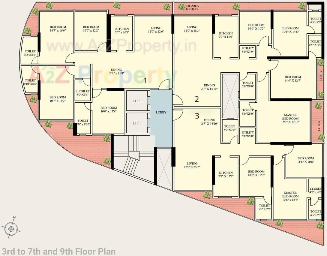 Layout of real estate project Desai Oceanic 11th 12th Floor located at Mumbai-city, MumbaiCity, Maharashtra