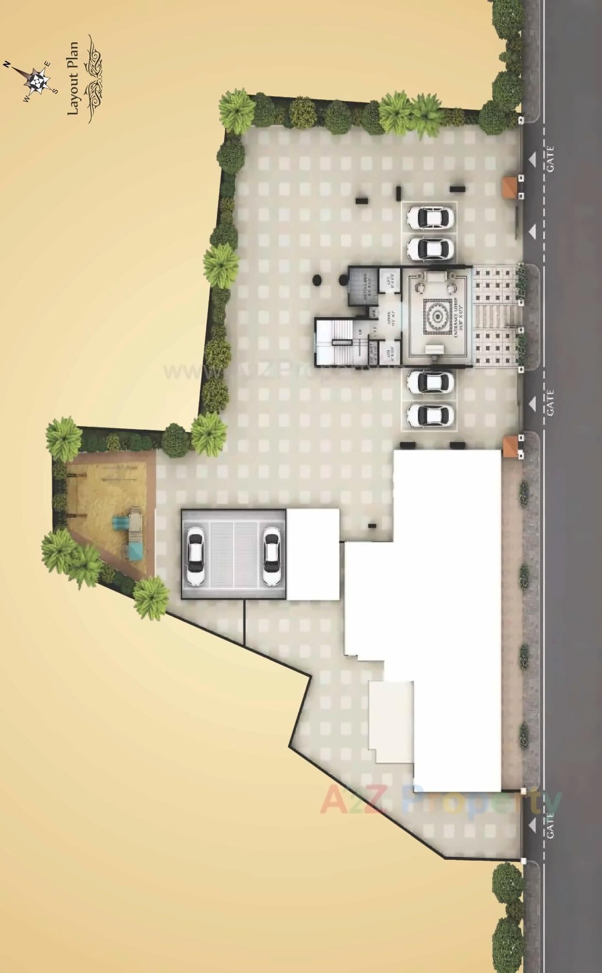 Layout of real estate project Elanza located at Gsouth400025, MumbaiCity, Maharashtra