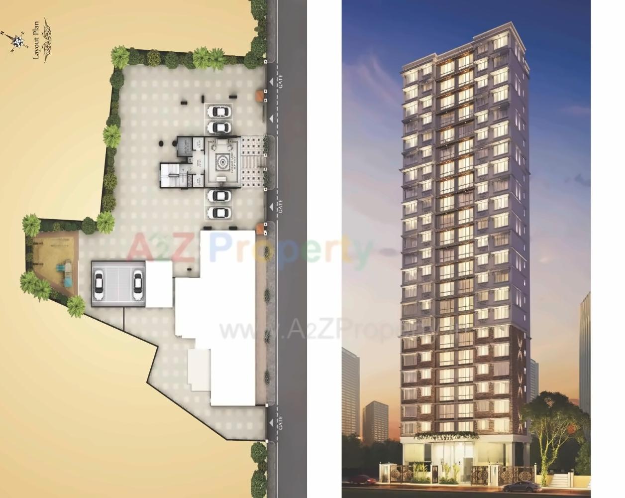 3D Elevation of real estate project Elanza located at Gsouth400025, MumbaiCity, Maharashtra