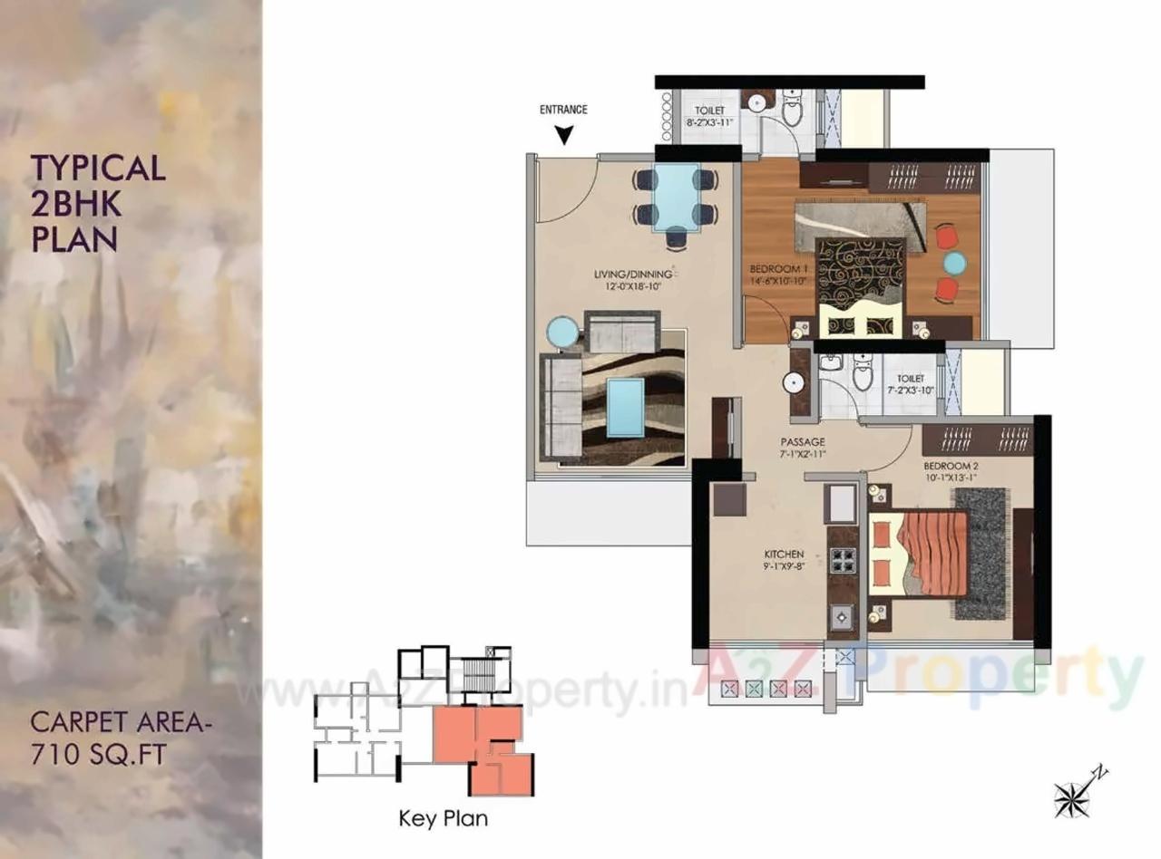 Layout of real estate project Harsh Bakul located at Fnorth400014, MumbaiCity, Maharashtra