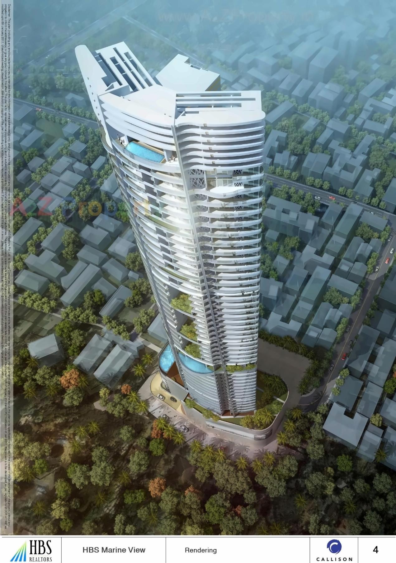 3D Elevation of real estate project Hbs Marineview located at Abcd400002, MumbaiCity, Maharashtra