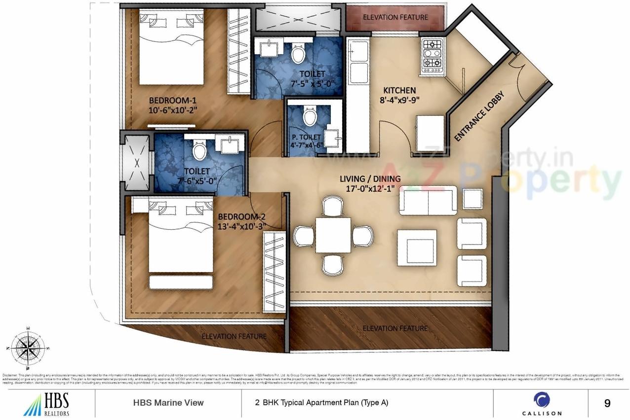 Layout of real estate project Hbs Marineview located at Abcd400002, MumbaiCity, Maharashtra