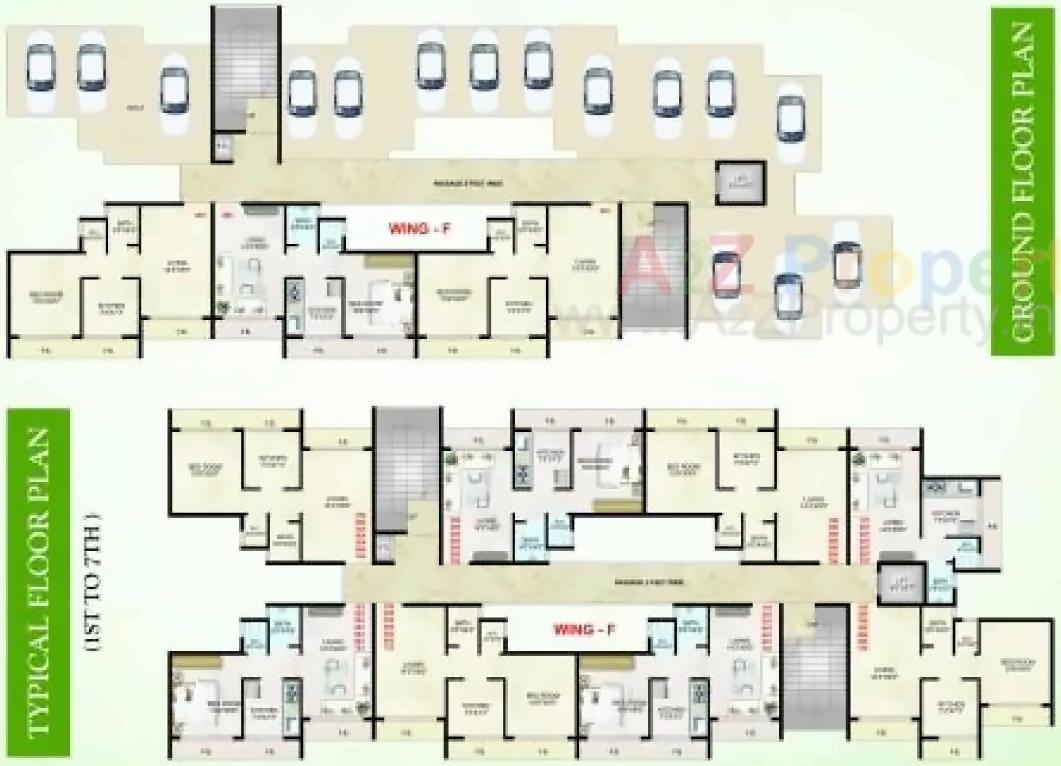 Layout of real estate project Hillwood located at Mumbai-city, MumbaiCity, Maharashtra