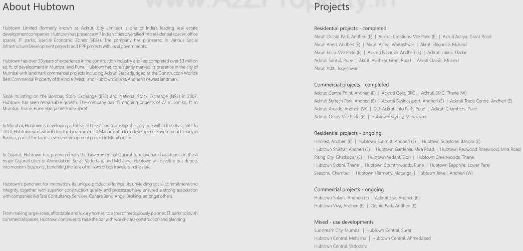  of real estate project Hubtown Vedant  14th To 18th Floor located at Mumbai-city, MumbaiCity, Maharashtra