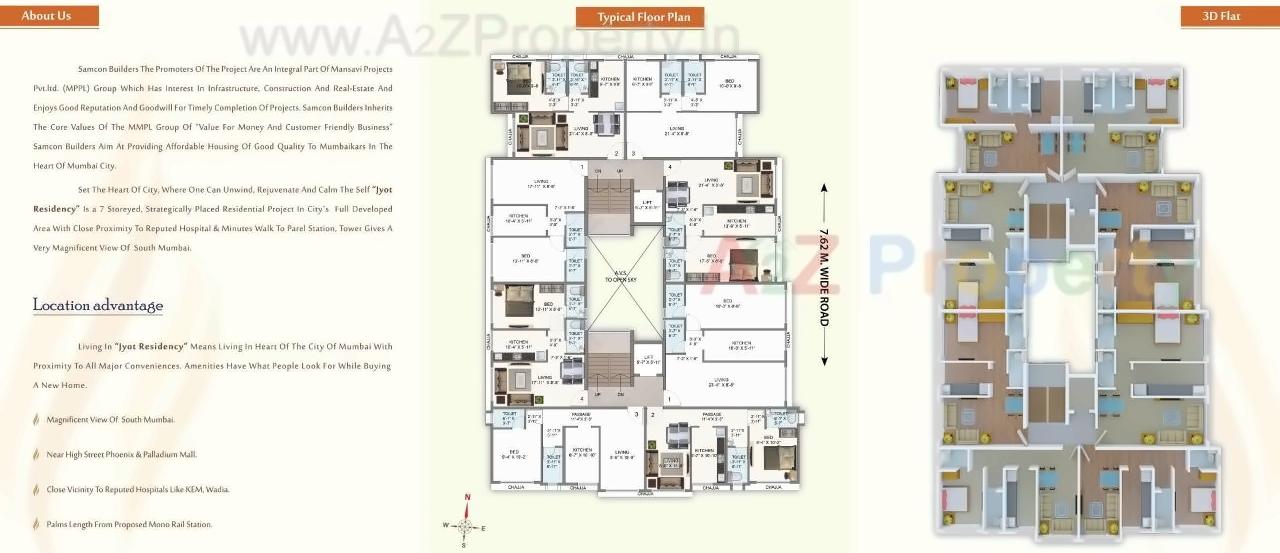 Layout of real estate project Jyot Residency located at Ward-fsouth, MumbaiCity, Maharashtra