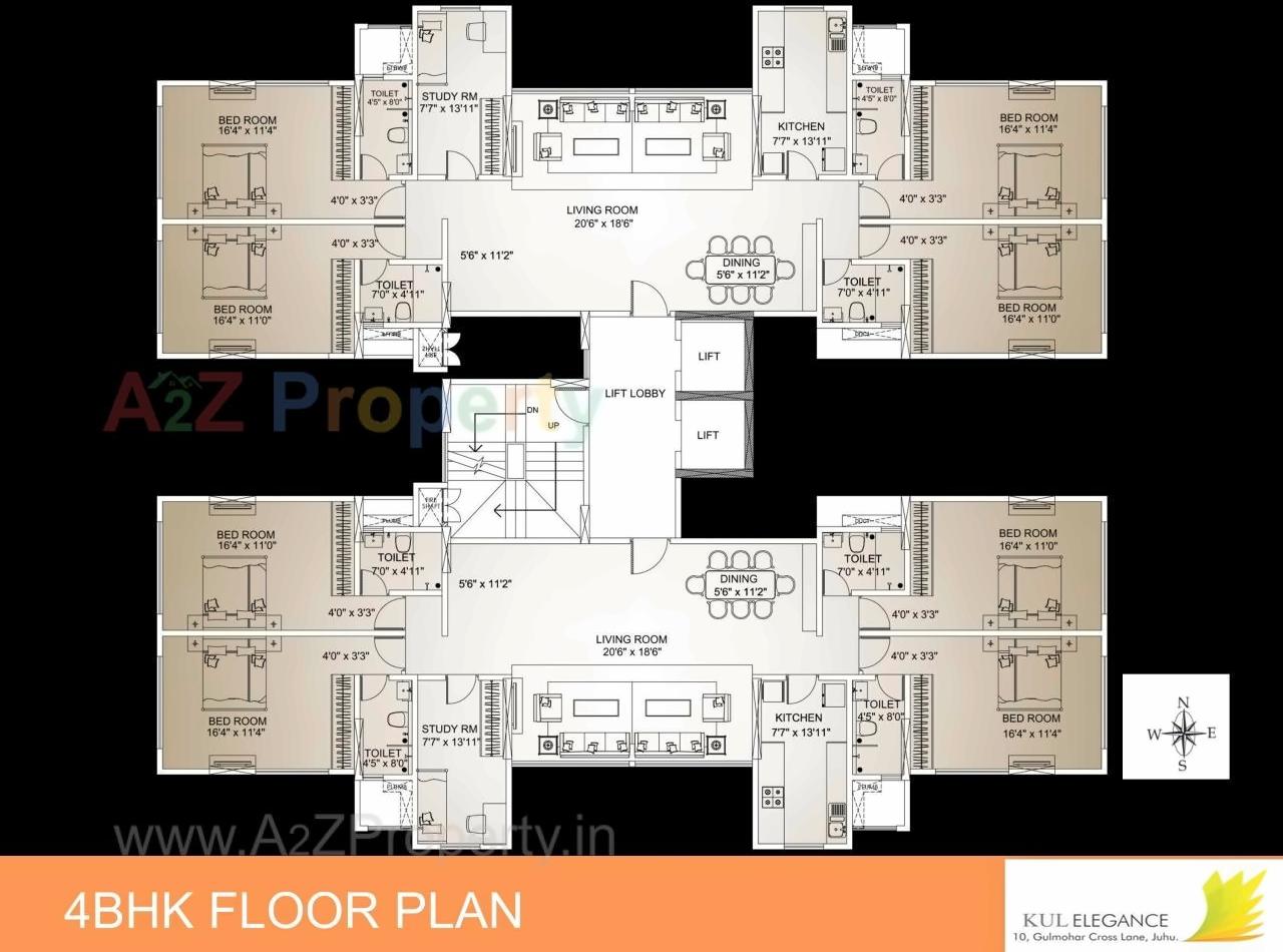 Layout of real estate project Kul Elegance located at Mumbai-city, MumbaiCity, Maharashtra