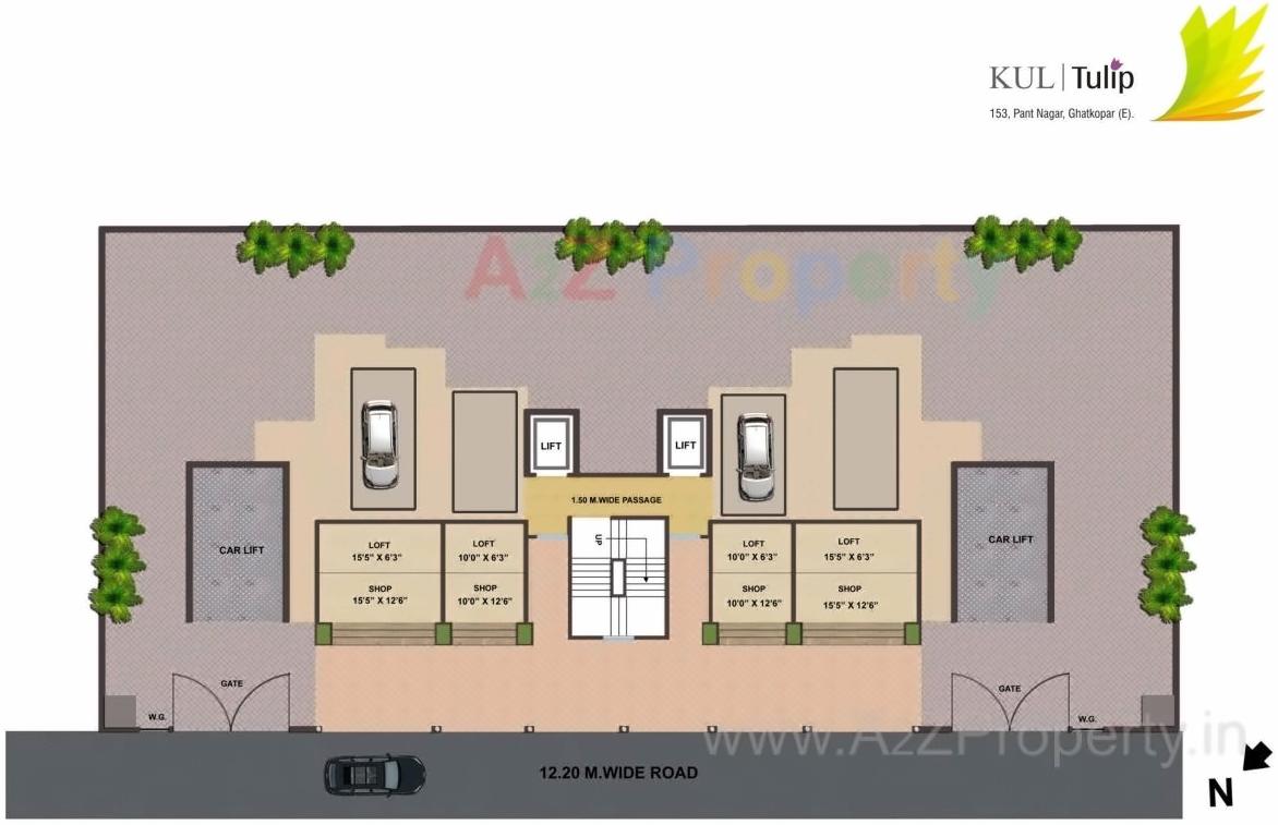 Layout of real estate project Kul Tulip located at Mumbai-city, MumbaiCity, Maharashtra