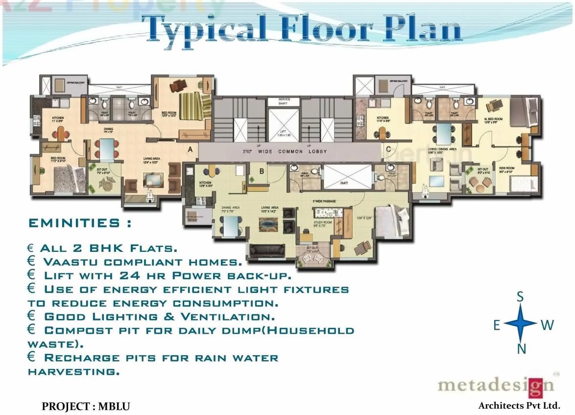 Layout of real estate project Mblu located at Mumbai-city, MumbaiCity, Maharashtra