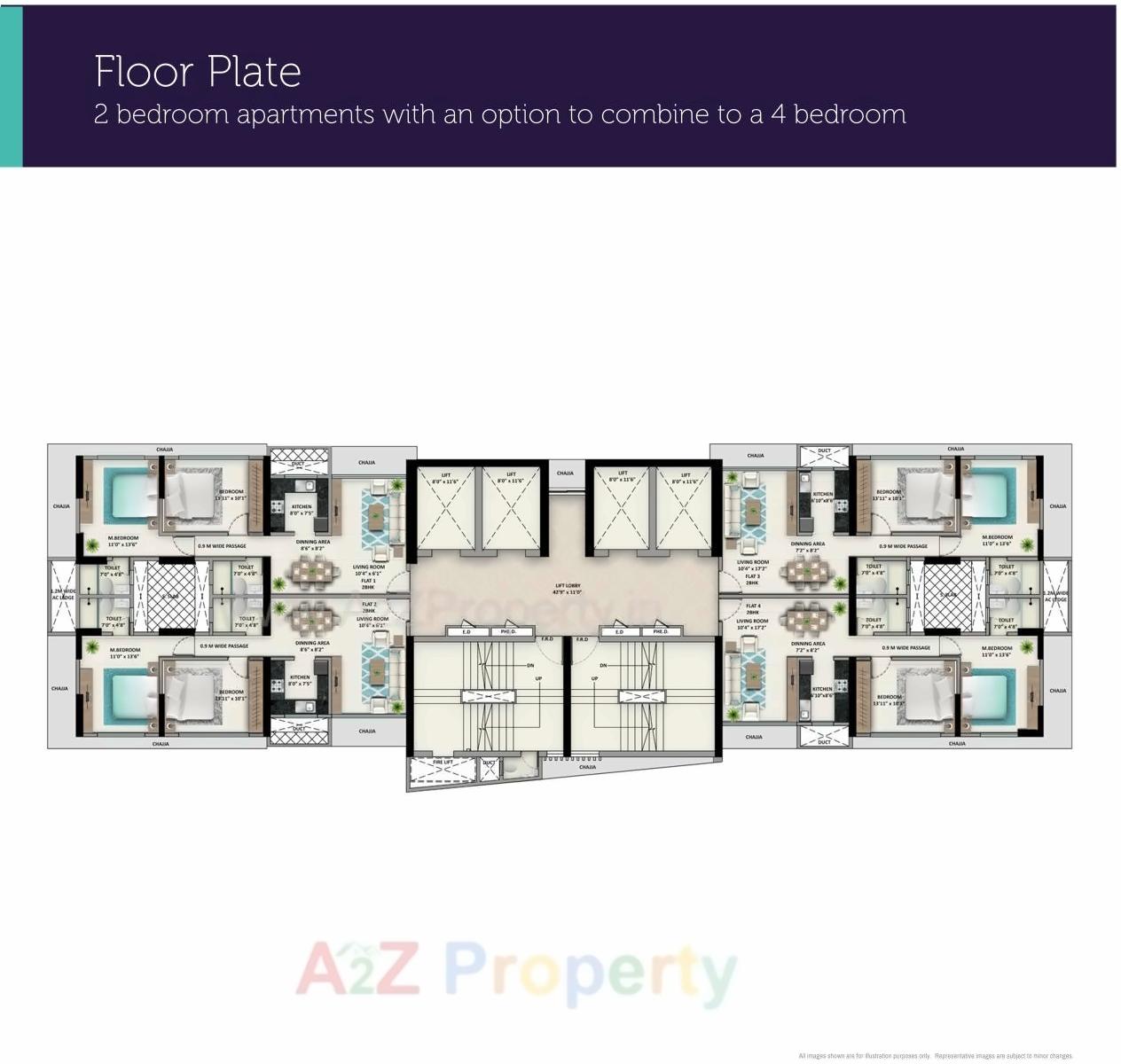 Layout of real estate project Mittal Skye located at Fnorth400031, MumbaiCity, Maharashtra
