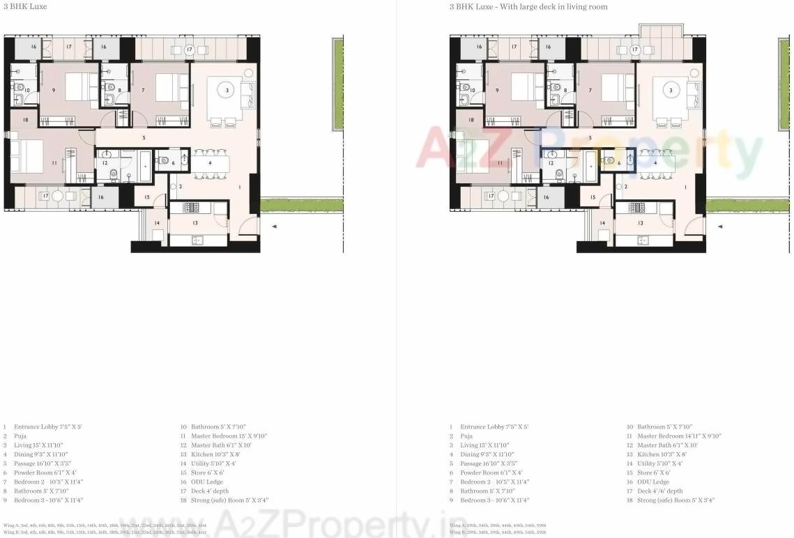 Layout of real estate project New Cuffe Parade   Lodha Enchante 41st To 43rd Floor located at Fnorth400022, MumbaiCity, Maharashtra