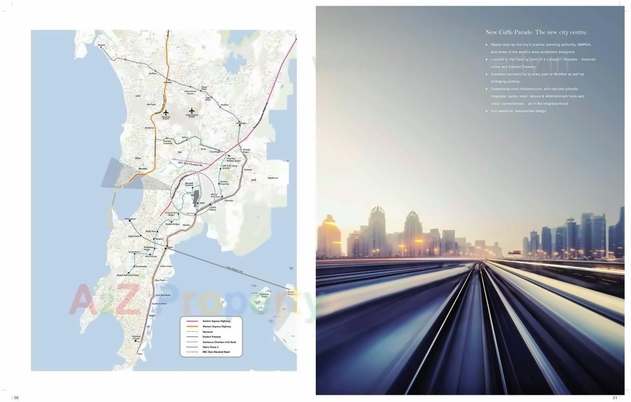 Keyplan of real estate project New Cuffe Parade   Lodha Enchante 41st To 43rd Floor located at Fnorth400022, MumbaiCity, Maharashtra