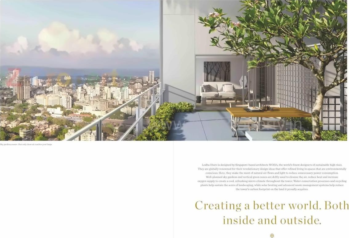 3D Elevation of real estate project New Cuffe Parade   Lodha Enchante 41st To 43rd Floor located at Fnorth400022, MumbaiCity, Maharashtra